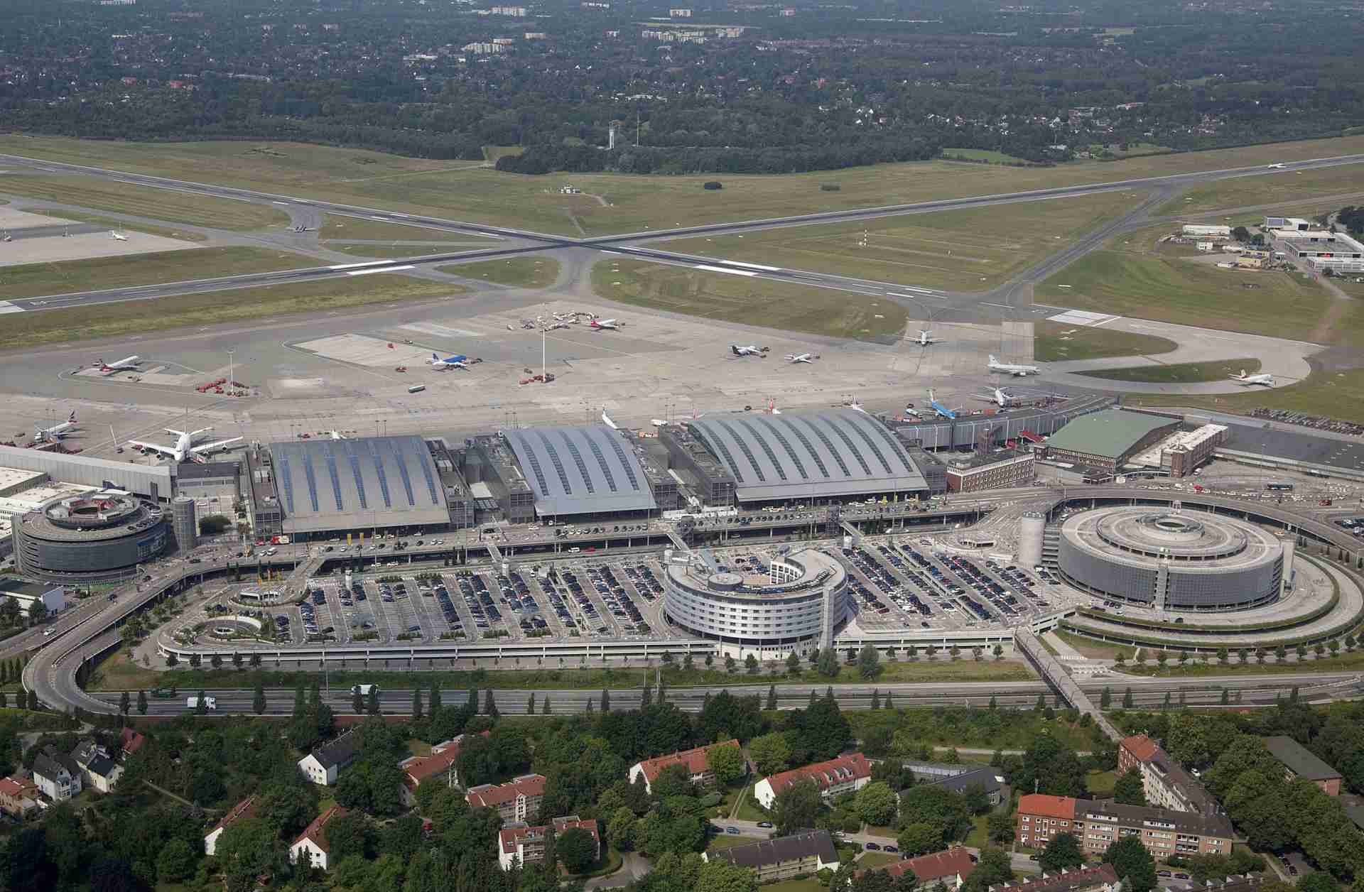 Flughafen Hamburg aus der Luftperspektive