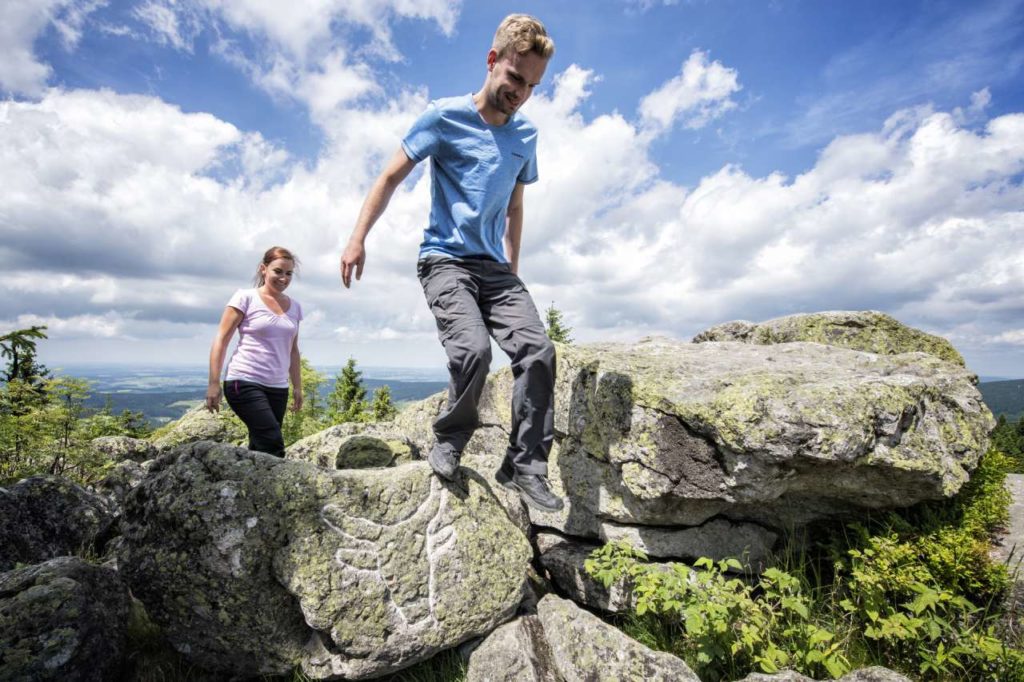 Wandern auf dem Ochsenkopf im Fichtelgebirge