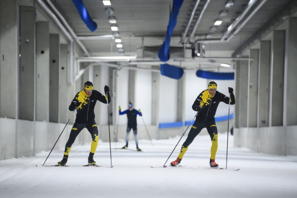 Trainieren in der Skihalle in Oberhof