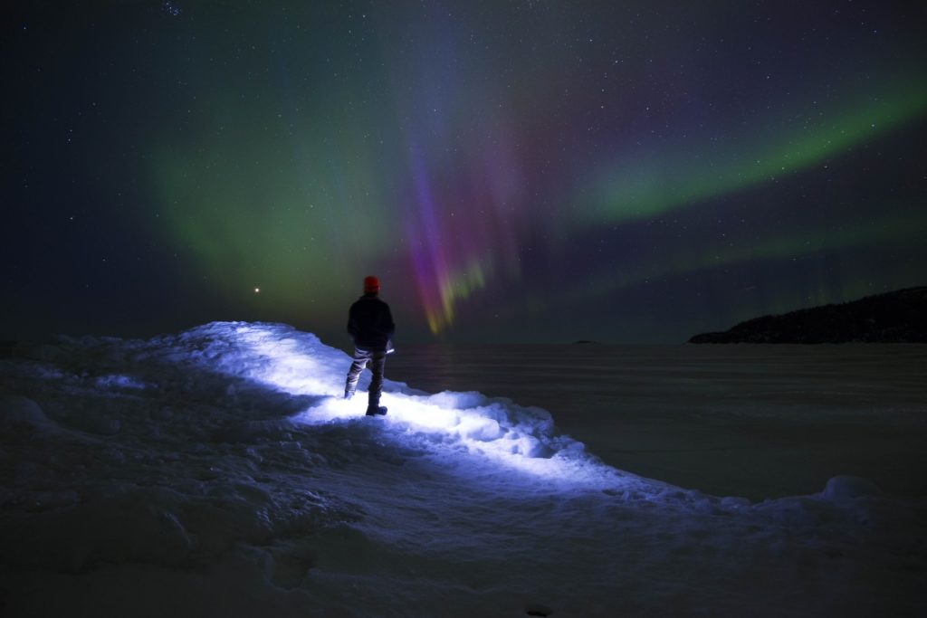 Nordlichter und Sternenhimmel am Lake Superior