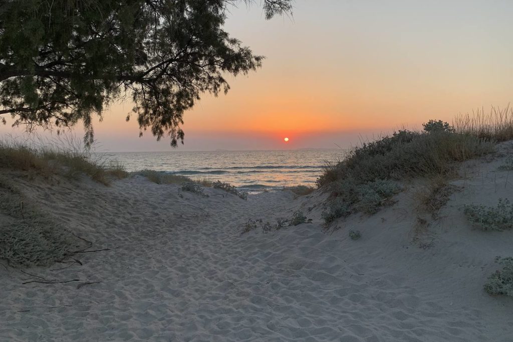 Sonnenuntergang am Strand auf Kos