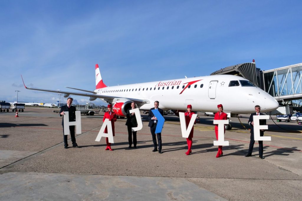 Erstflug Austrian Airlines Hannover-Wien