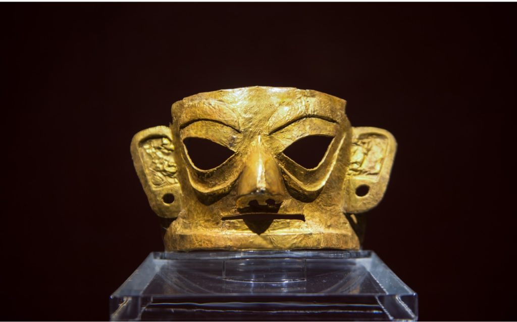 Schmuckstück aus Gold Ausgrabungsstätte Sanxingdui