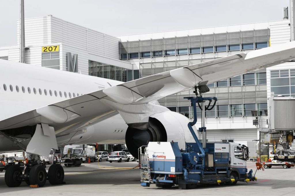 Flugzeugbetankung Flughafen München