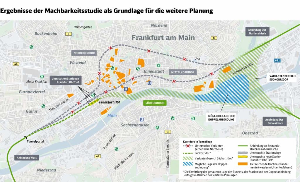 Machbarkeitsstudie Fernbahntunnel Frankfurt