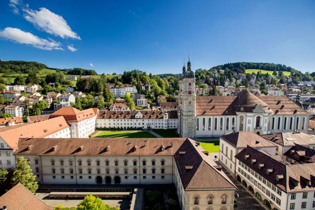 Weltkulturerbe Stiftsbezirk St. Gallen aus der Luft