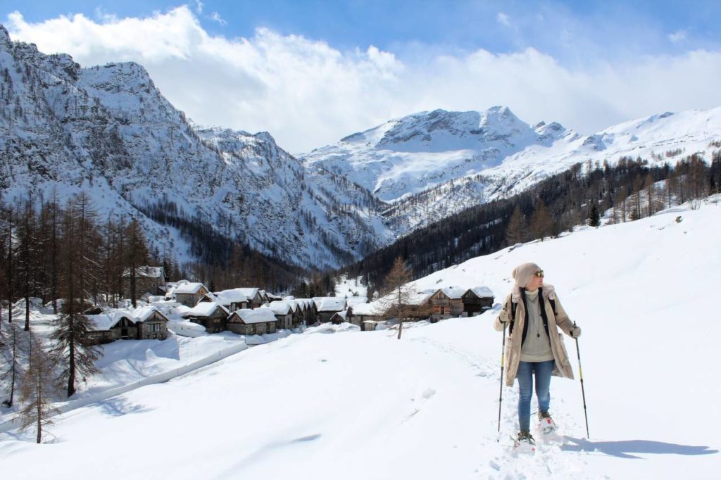 Schneeschuhwandern Bosco Gurin