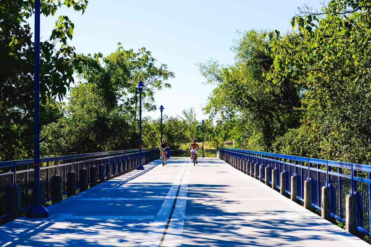 Fahrradbrücke auf den Chattanooga Riverwalk