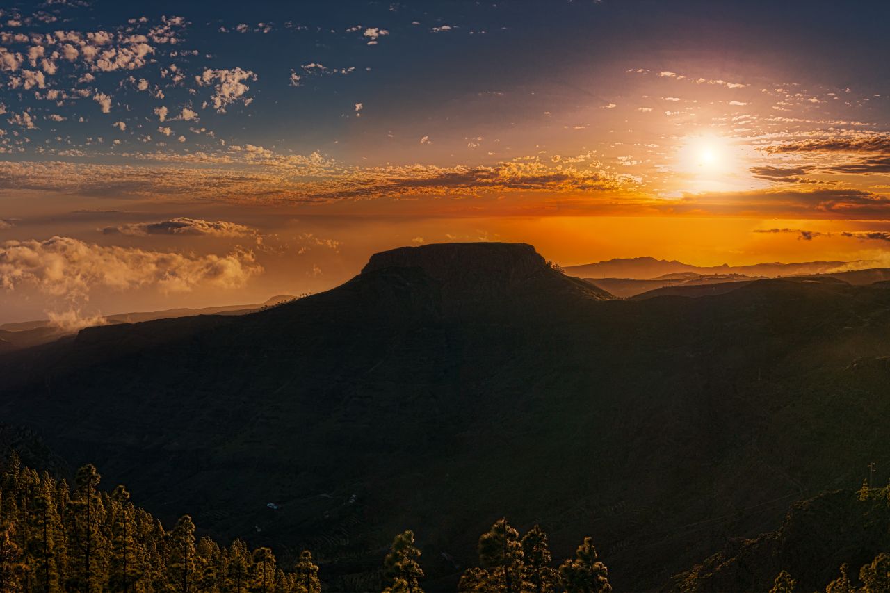 Mirador de Igualero bei Sonnenuntergang