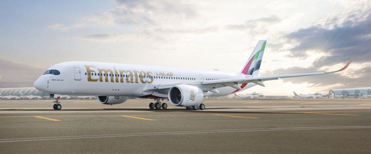 Erster Emirates Airbus A350 am Flughafen Dubai