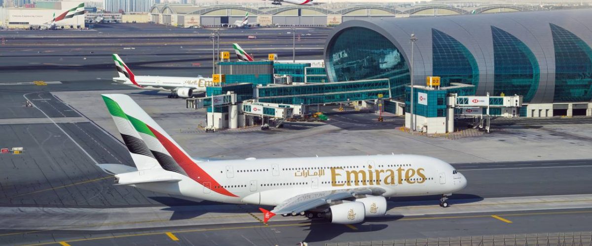 Emirates Airbus A380 am Dubai Airport