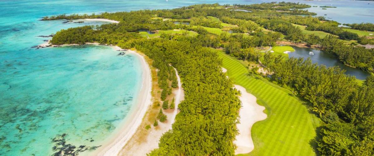 Golfplatz Mauritius Aussicht Indischer Ozean