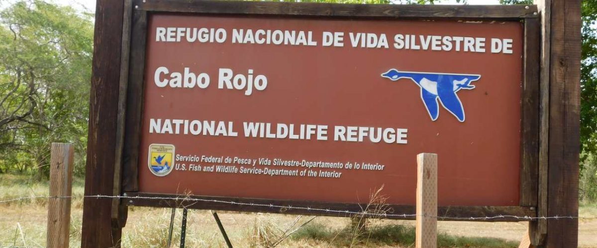 Hinweisschild Cabo Rojo National Wildlife Refuge