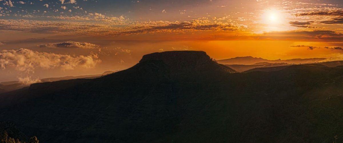 Mirador de Igualero bei Sonnenuntergang