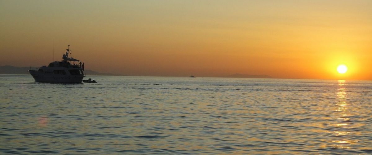 Mykonos Strand Sonnenuntergang