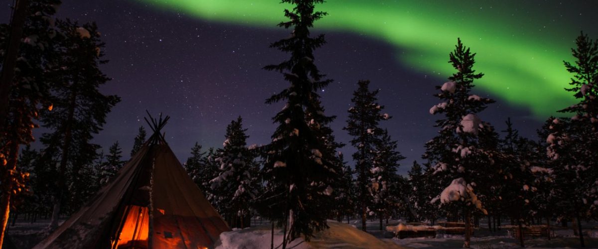 Nordlicht in Jukkasjärvi Lapland