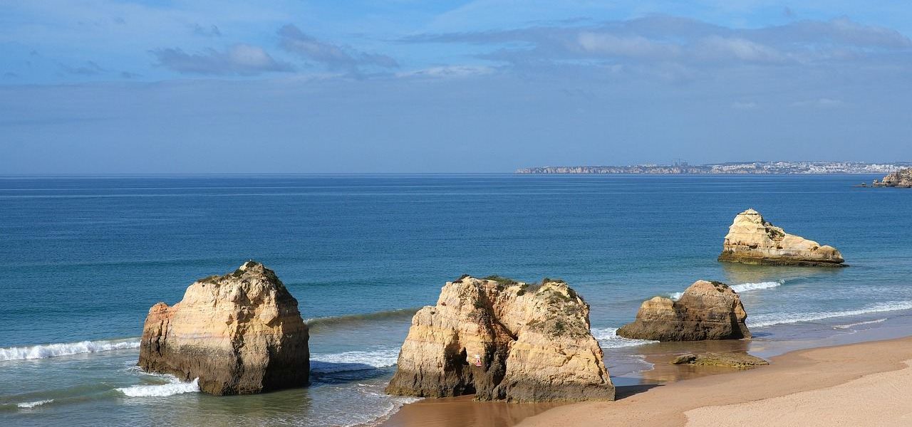 Praia da Rocha Algarve Felsen